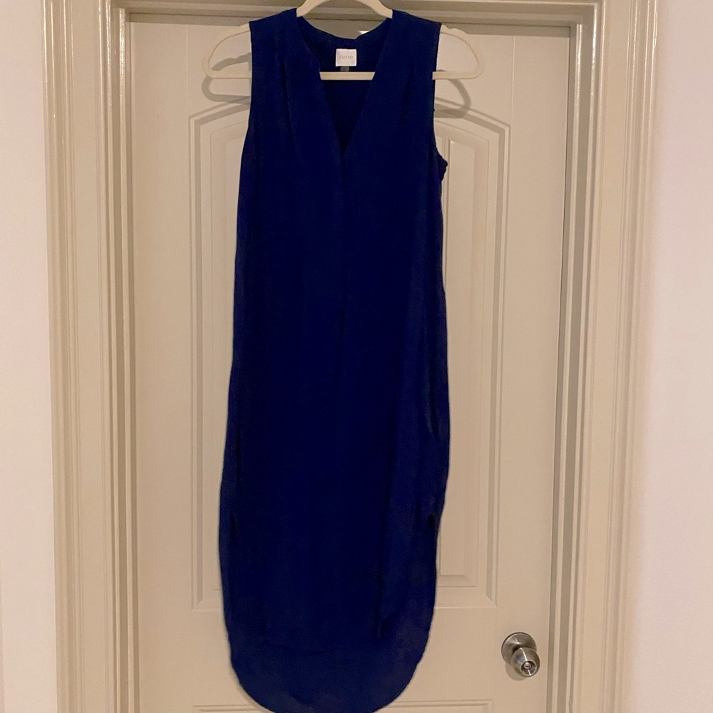 Midi dress, navy blue. Never worn, size small